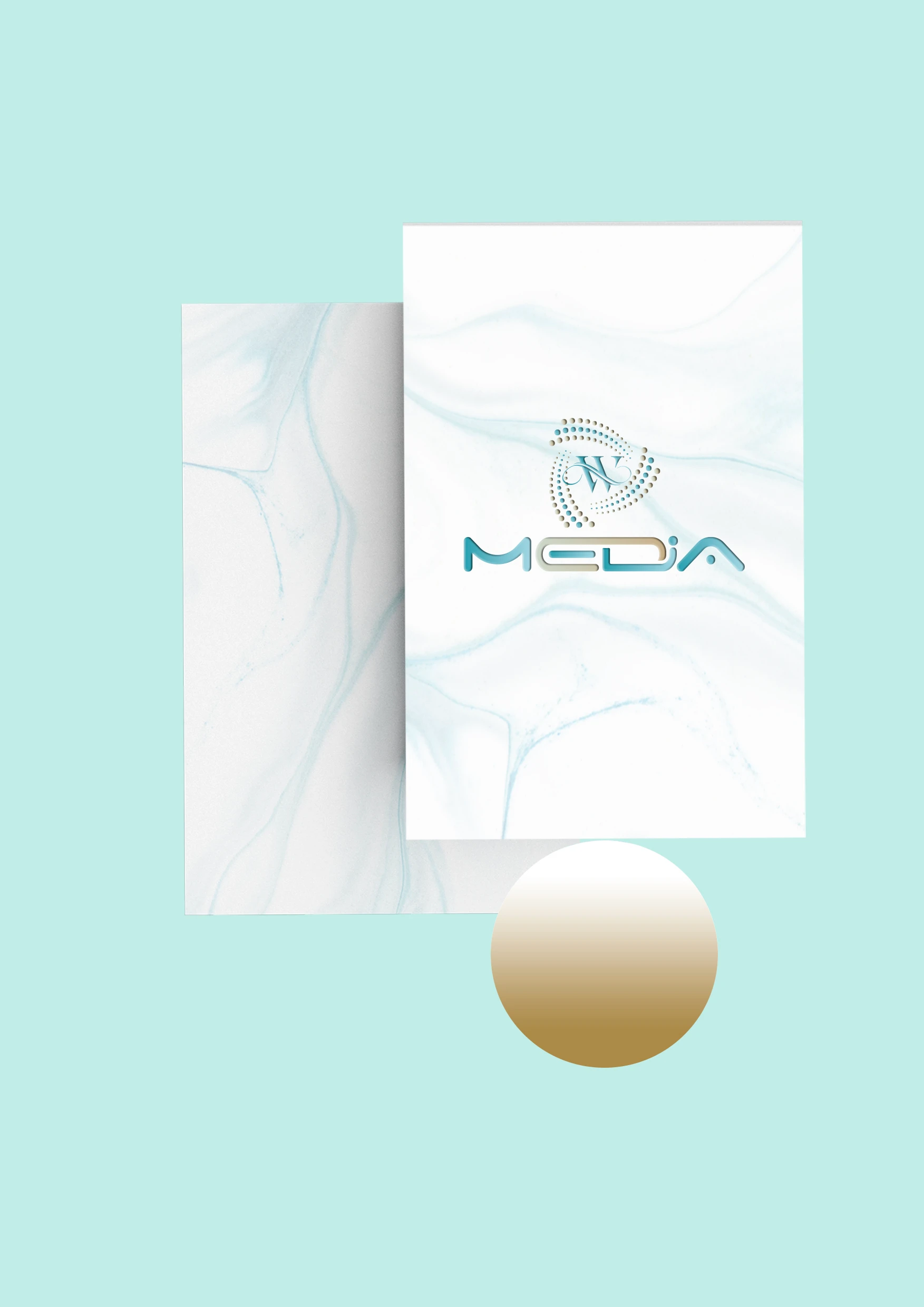 Sonderfarbe Gold – Flyer mit goldener Sonderfarbe